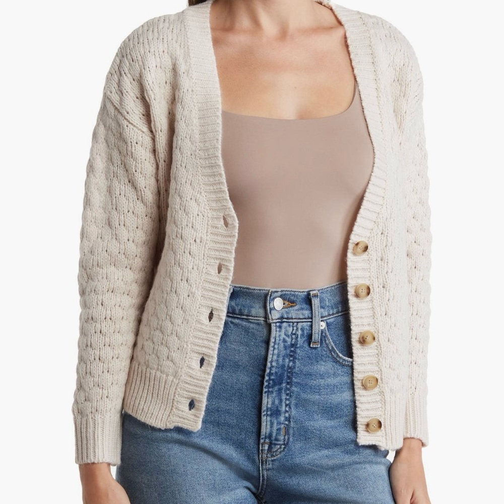 🍂 Sophie Rue V-Neck Button Sweater